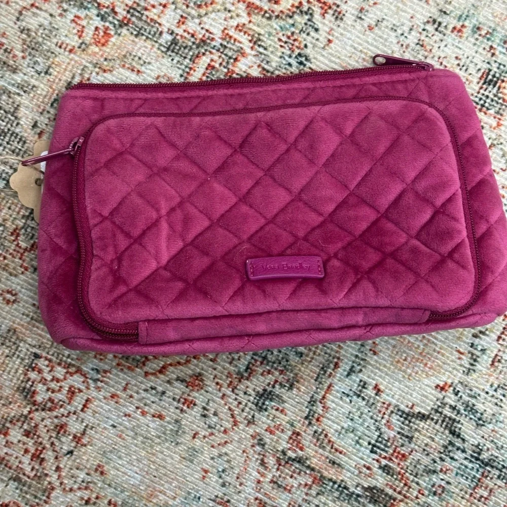 Vera Bradley Quilted Magenta Cosmetic Bag